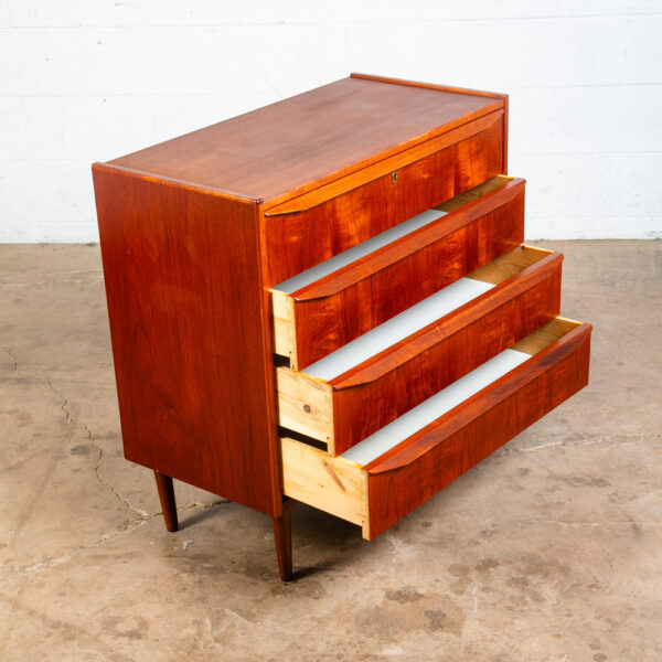 Mid Century Danish Modern Chest of Drawers Dresser Teak Central Mobler 4 Vintage - Image 5