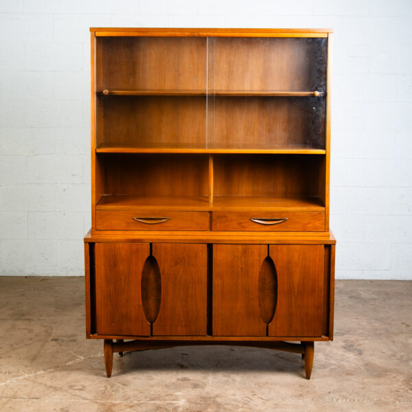 Mid Century Modern China Cabinet Garrison Hutch Glass Display Danish Furniture M - Image 2