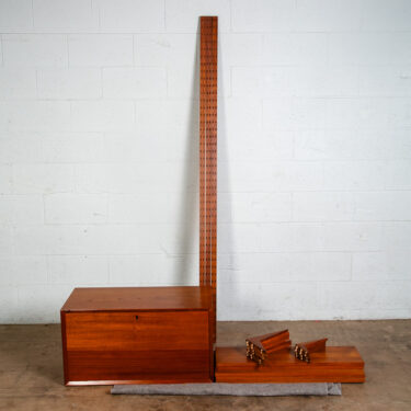 Mid Century Danish Modern Wall Unit 2 Bay Teak Wood Poul Cadovius Cado Desk Mcm