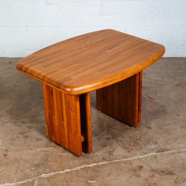 Mid Century Modern Side End Table Quarter Sawn Butcher Block Solid Oak Wood Mcm - Image 6