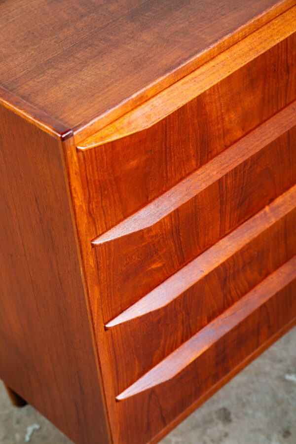 Mid Century Danish Modern Chest of Drawers Dresser Teak Central Mobler 4 Vintage - Image 11