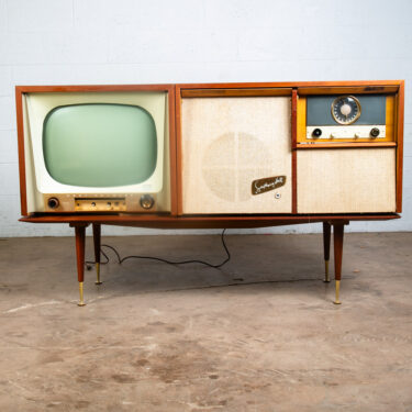 Mid Century Modern Stereo Console Westinghouse Radio Record Player Mahogany TV