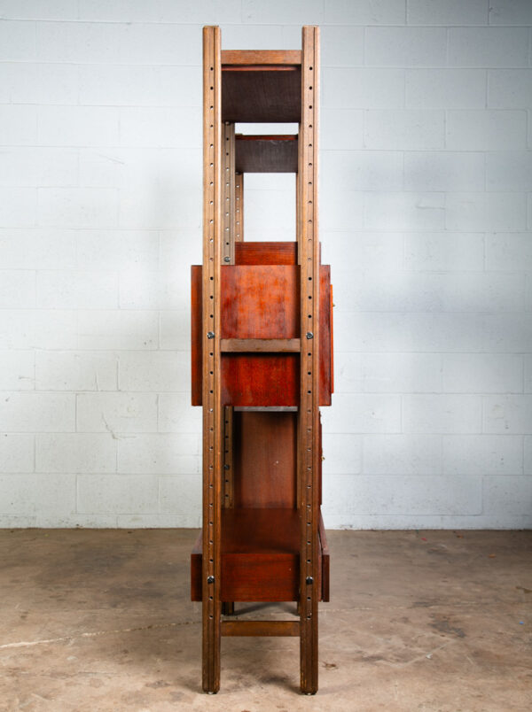 Mid Century Danish Modern Room Divider Wall Unit Teak Wood 2 Bay Free Standing - Image 3