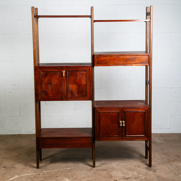 Mid Century Danish Modern Room Divider Wall Unit Teak Wood 2 Bay Free Standing - Image 2