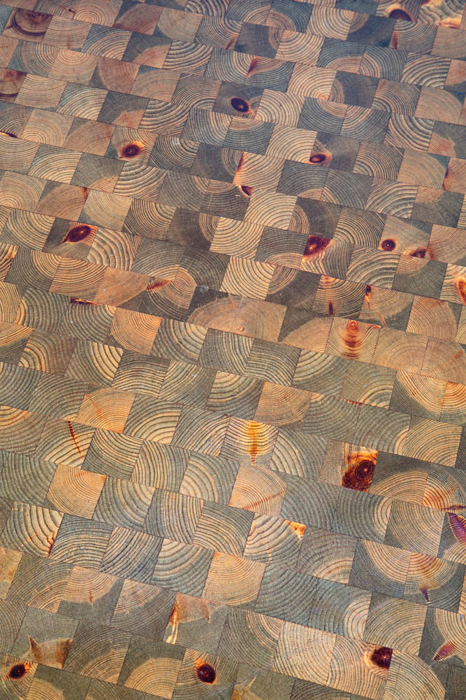 Mid Century Danish Modern Coffee Table Round Solid Wood Circular Butcher Block - Image 8