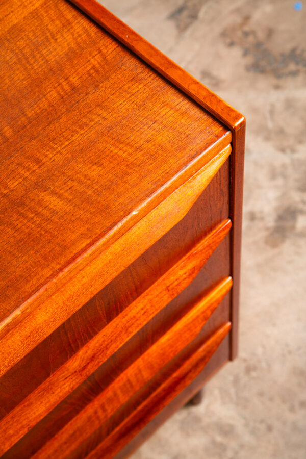 Mid Century Danish Modern Chest of Drawers Dresser Teak Central Mobler 4 Vintage - Image 10