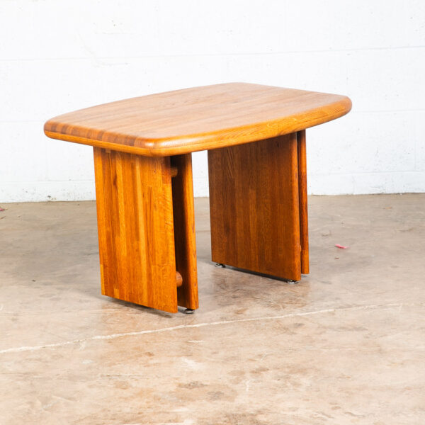 Mid Century Modern Side End Table Quarter Sawn Butcher Block Solid Oak Wood Mcm - Image 4