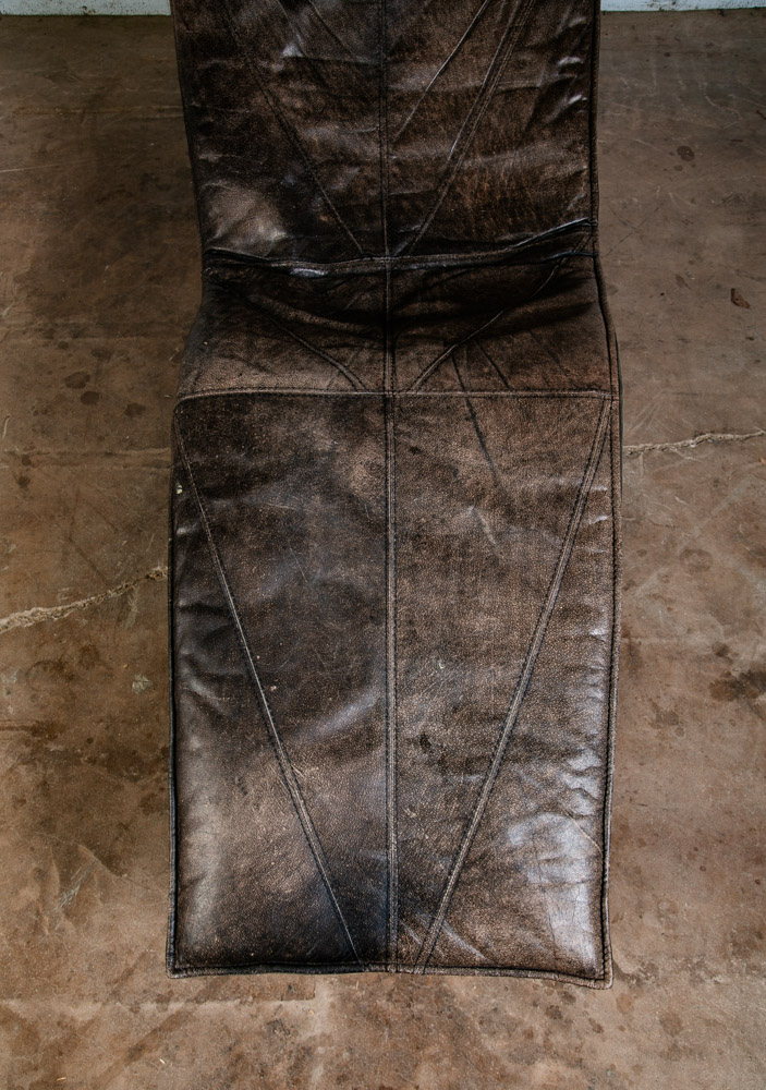 Mid Century Danish Modern Lounge Chair Chaise Gray Black Leather Tord Bjorklund - Image 10