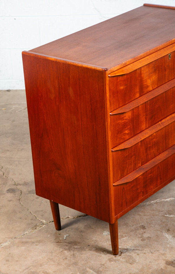 Mid Century Danish Modern Chest of Drawers Dresser Teak Central Mobler 4 Vintage - Image 8