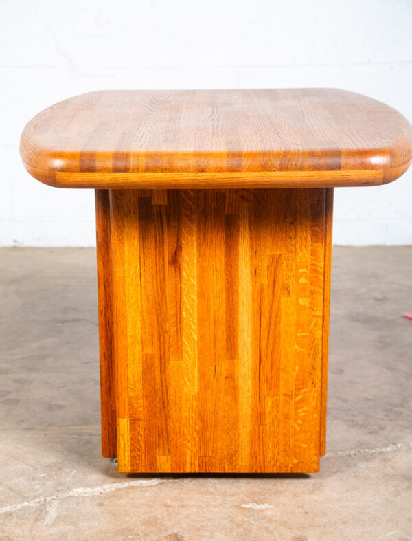 Mid Century Modern Side End Table Quarter Sawn Butcher Block Solid Oak Wood Mcm - Image 10