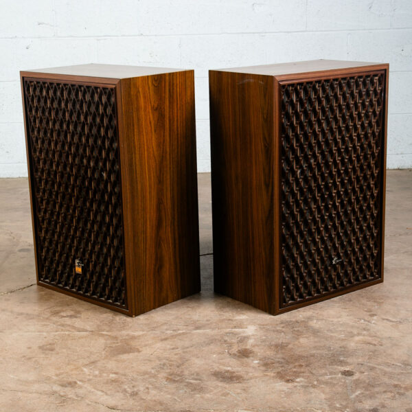 Vintage Speakers Sansui SP 7500X 4 Way Walnut Tested Speaker Set Lattice Grills - Image 3
