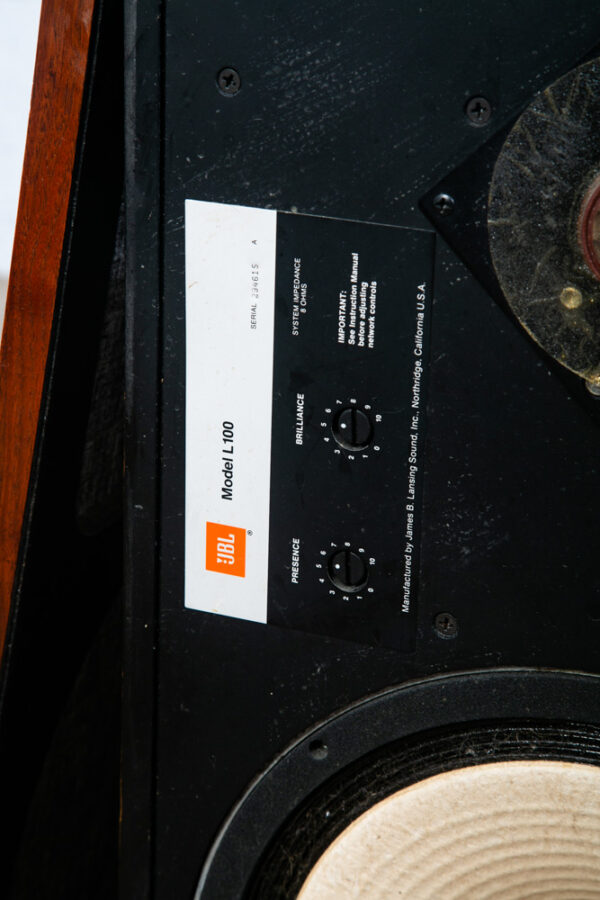 Mid Century Modern Speakers JBL L100 Walnut Tested Vintage Speaker Set Hifi Mcm - Image 10