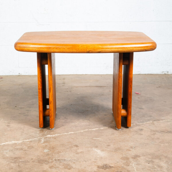 Mid Century Modern Side End Table Quarter Sawn Butcher Block Solid Oak Wood Mcm - Image 8
