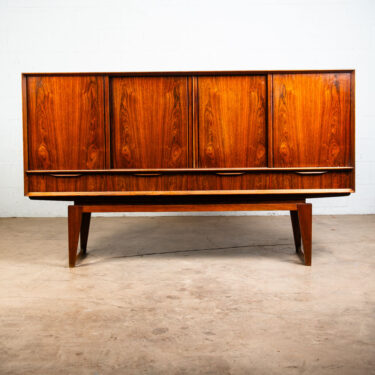 Mid Century Danish Modern Credenza Sideboard Rosewood Bar Drawers E.W Bach Mcm
