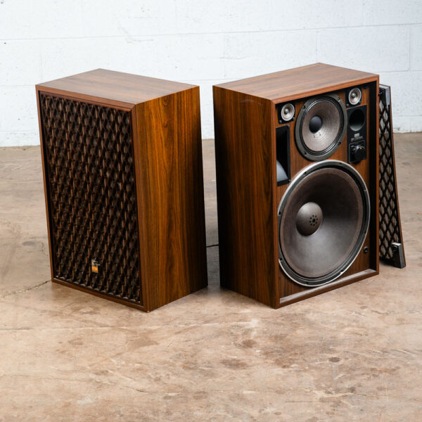 Vintage Speakers Sansui SP 7500X 4 Way Walnut Tested Speaker Set Lattice Grills - Image 9
