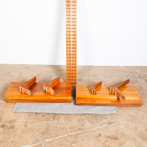 Mid Century Danish Modern Wall Unit 3 Bay Walnut Wood Poul Cadovius Cado Shelves - Image 2