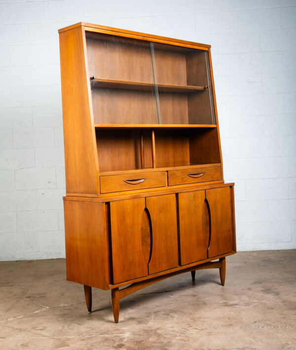 Mid Century Modern China Cabinet Garrison Hutch Glass Display Danish Furniture M