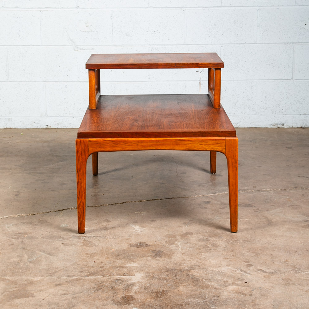 Mid Century Modern Nightstand End Side Table Lane Step up Walnut Vintage Drexel - Image 8