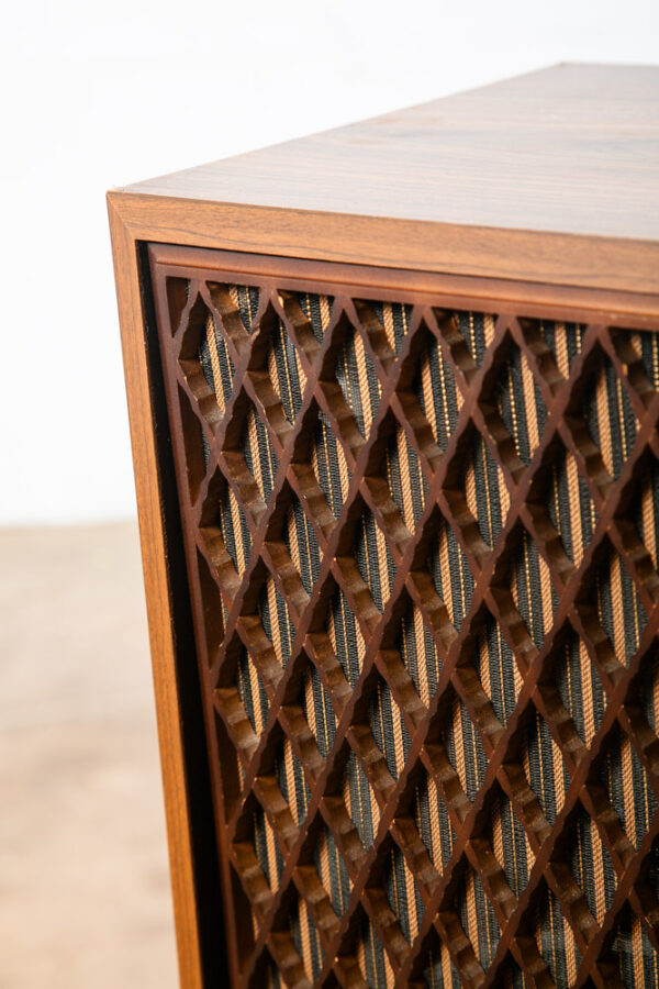 Vintage Speakers Sansui SP 7500X 4 Way Walnut Tested Speaker Set Lattice Grills - Image 6
