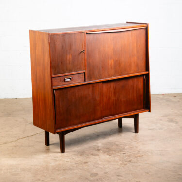 Mid Century Danish Vanity Cabinet Teak Secretary Drop Desk Denmark Drawer Mcm