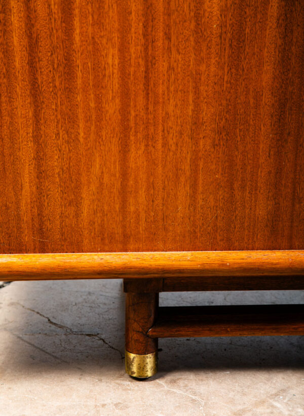 Mid Century Modern Credenza Dresser Brown Saltman Mahogany John Keal 20 Drawers - Image 12