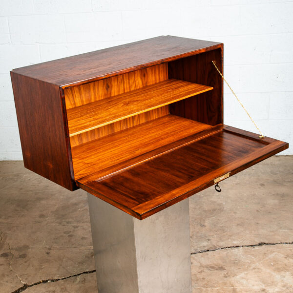 Mid Century Danish Modern Wall Unit Cabinet Drop Down Teak Mcm Cado Section Lock - Image 6