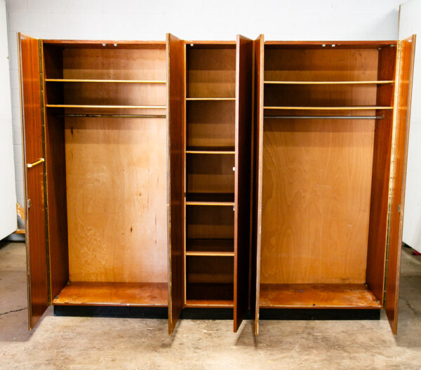 Mid Century Danish Closet Cabinet Armoire Teak Credenza Wardrobe German Locking - Image 3
