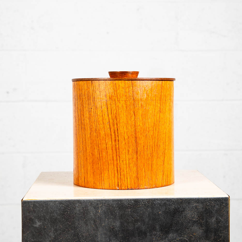 Mid Century Modern Japanese Set of Four Teak Kitchen Canister Storage Vintage VG - Image 4