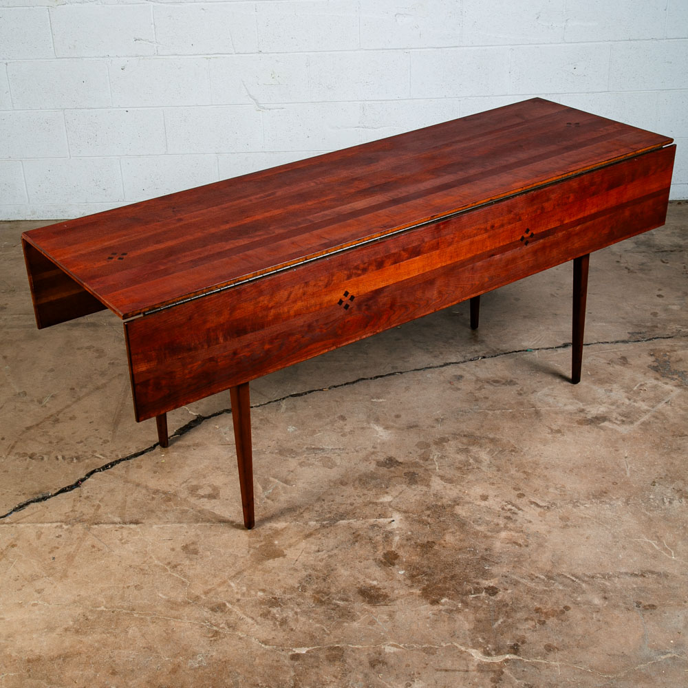 Mid Century Modern Dining Table Kipp Stewart Winchendon Solid Cherry Drop Leaf - Image 5
