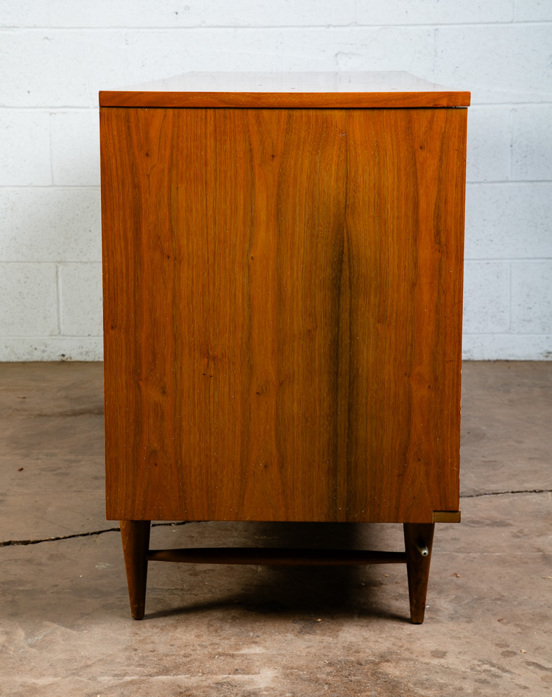 Mid Century Modern Dresser Credenza 9 Drawer Basic Witz Walnut Vintage Mcm Mint - Image 3
