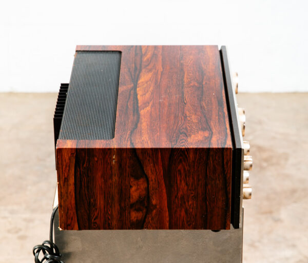 Vintage Luxman Integrated Amplifier & Tuner L-80V Solid State Brazilian Rosewood - Image 9
