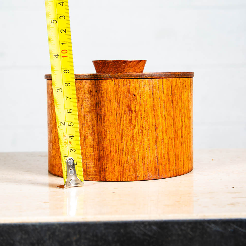 Mid Century Modern Japanese Set of Four Teak Kitchen Canister Storage Vintage VG - Image 10