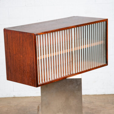 Mid Century Danish Modern Wall Unit Cabinet Glass Doors Teak Mcm Cado Section
