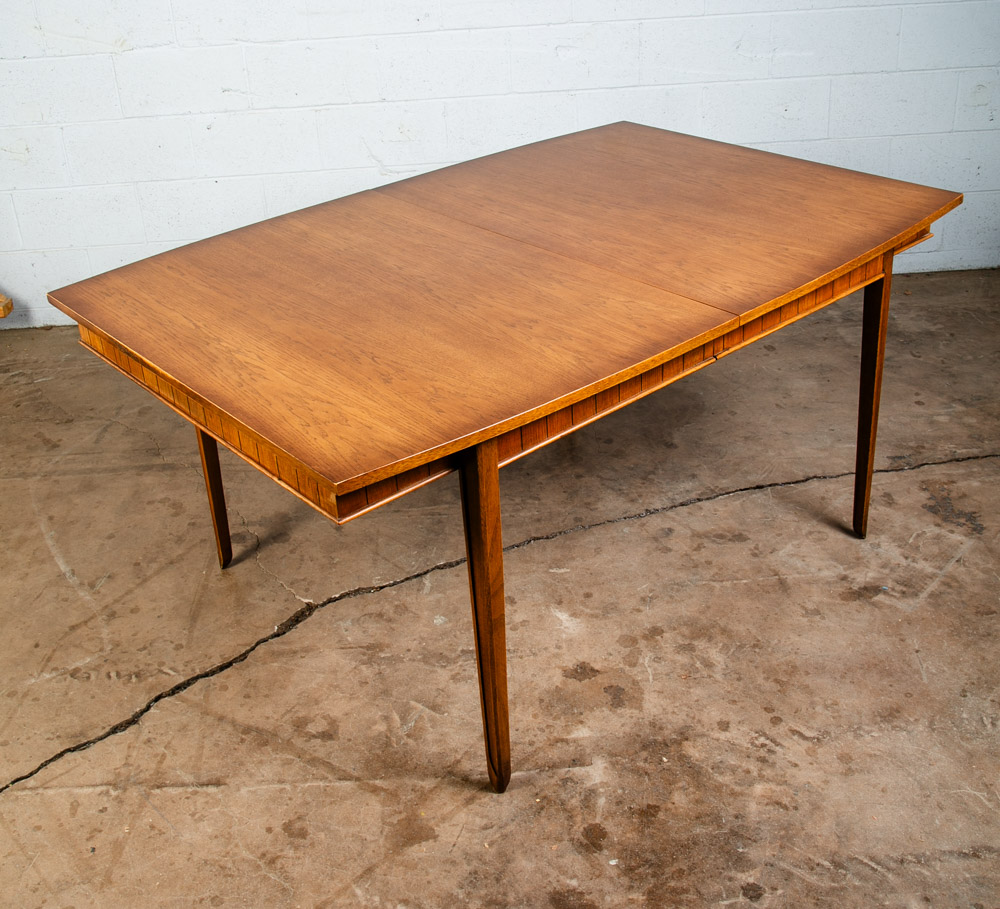 Mid Century Modern Dining Table Hooker Furniture Extension 2 Leaf Rectangular VG