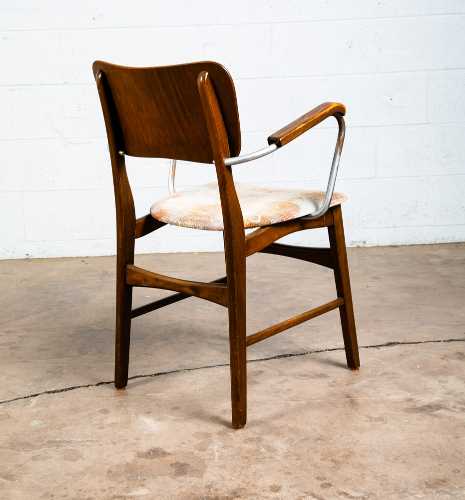 Mid Century Danish Modern Armchair Chair Dining Teak Captains Ib Kofod Larsen - Image 4
