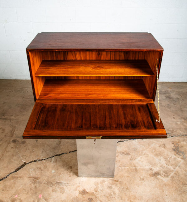Mid Century Danish Modern Wall Unit Cabinet Drop Down Teak Mcm Cado Section Lock - Image 5