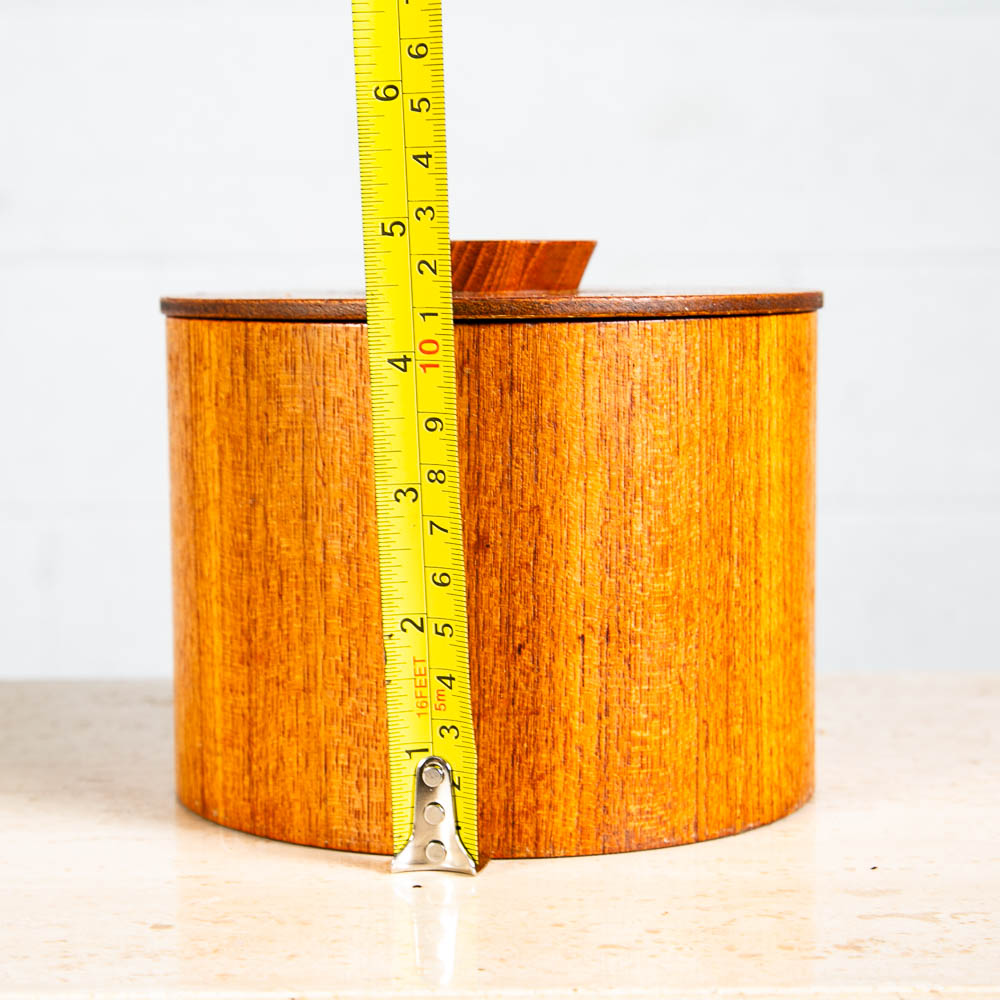 Mid Century Modern Japanese Set of Four Teak Kitchen Canister Storage Vintage VG - Image 11