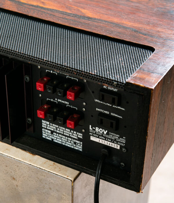 Vintage Luxman Integrated Amplifier & Tuner L-80V Solid State Brazilian Rosewood - Image 10