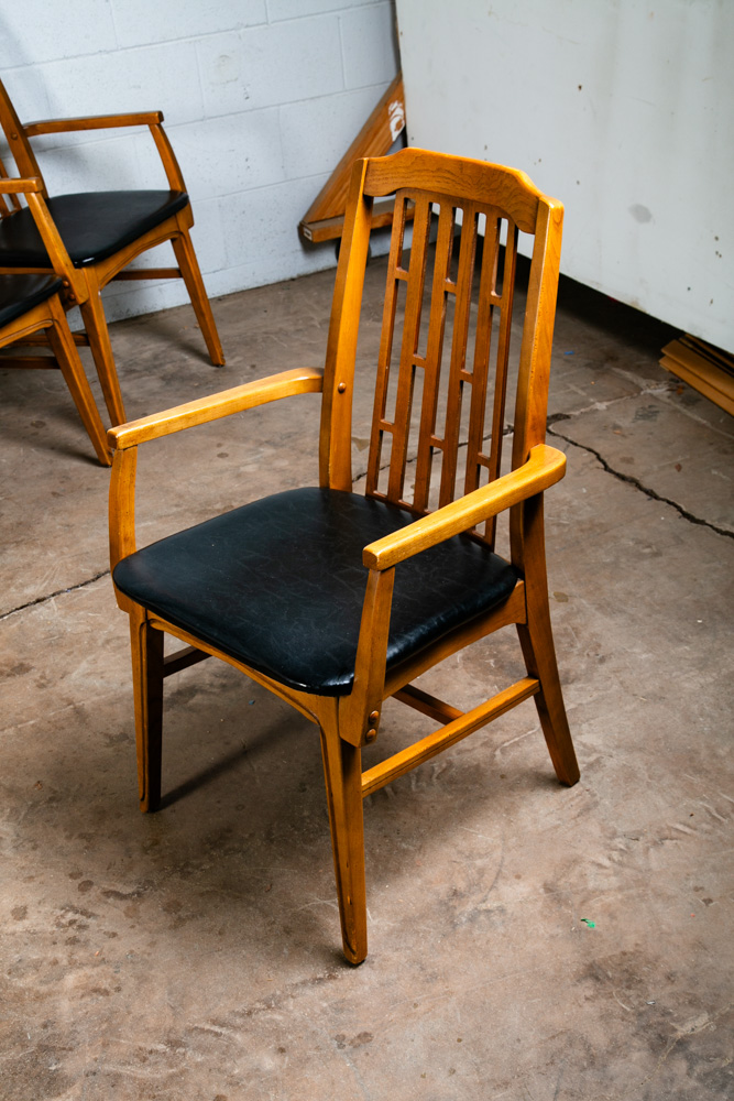 Mid Century Modern Dining Chairs Set 6 Hooker High Back W/ 2 Armchairs Captain - Image 9