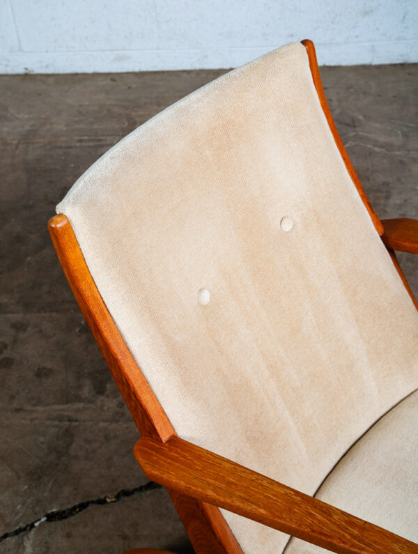 Mid Century Danish Modern Rocking Chair Teak Georg Jensen 97 Rocker Tan Tønder - Image 10