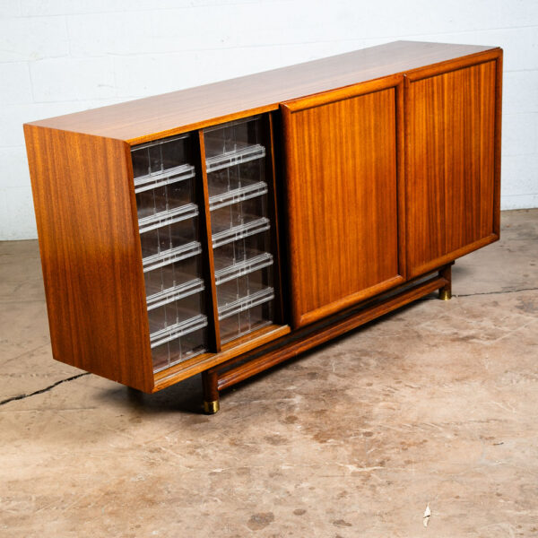 Mid Century Modern Credenza Dresser Brown Saltman Mahogany John Keal 20 Drawers - Image 6