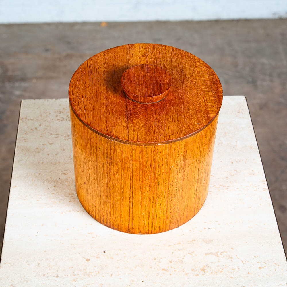 Mid Century Modern Japanese Set of Four Teak Kitchen Canister Storage Vintage VG
