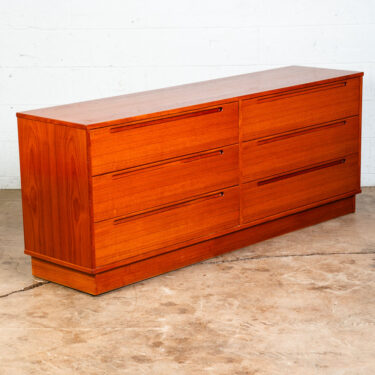 Mid Century Danish Modern Dresser Credenza Teak 6 Drawer Torring Nils Jonsson