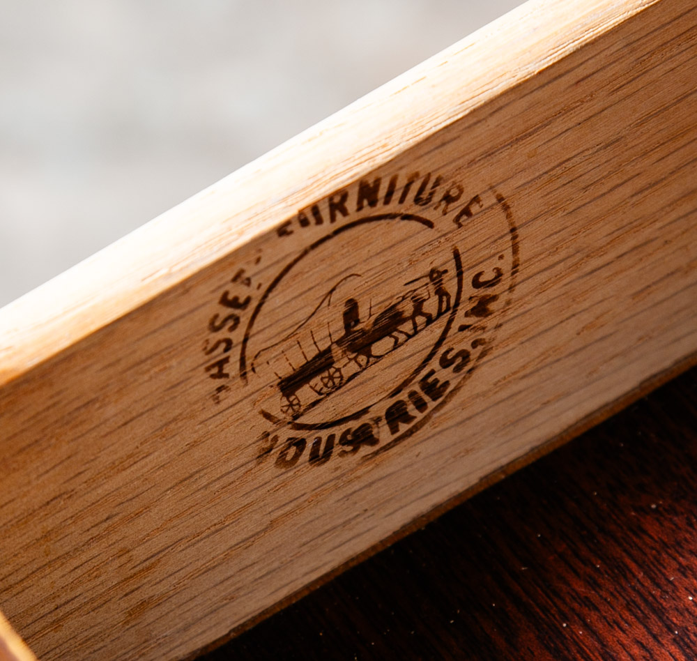 Mid Century Danish Modern Dresser Credenza Bassett Walnut 6 Drawer Danish Mcm - Image 5