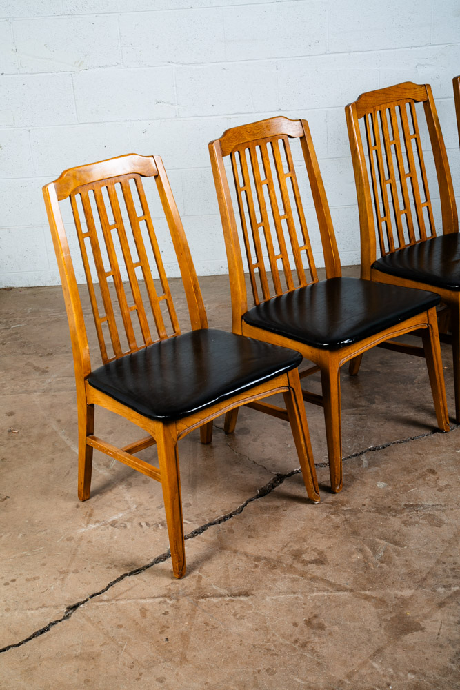 Mid Century Modern Dining Chairs Set 6 Hooker High Back W/ 2 Armchairs Captain - Image 10