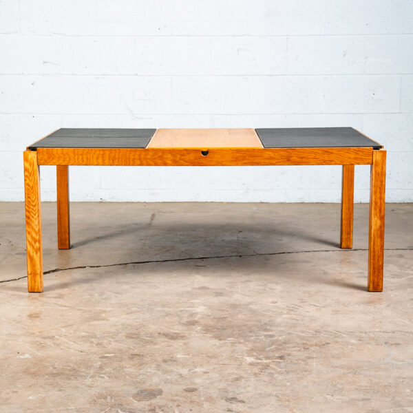 Mid Century Danish Modern Coffee Table Ikea Stone Hill Solid Oak Tile Leaf x2 - Image 5