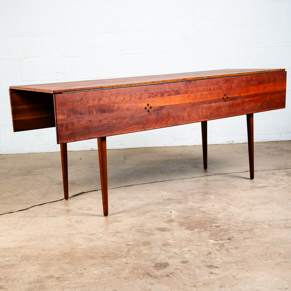 Mid Century Modern Dining Table Kipp Stewart Winchendon Solid Cherry Drop Leaf - Image 6