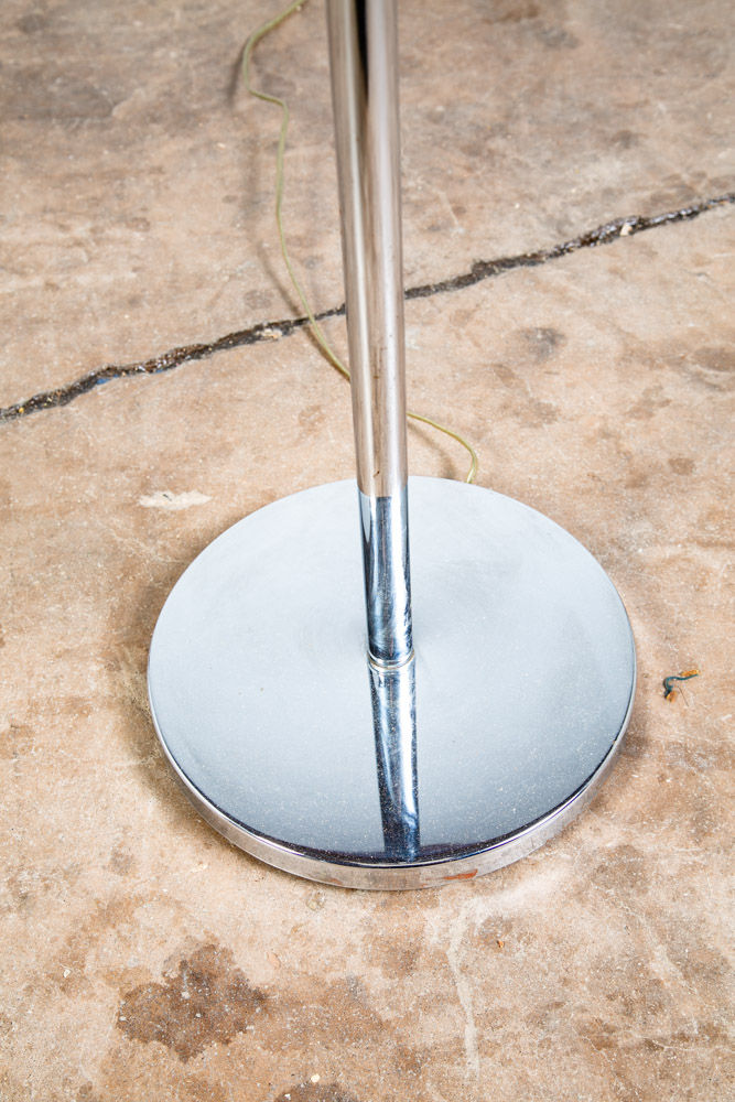 Mid century Modern Floor Lamp Chrome Mushroom Smoked Lucite Vintage Working Mcm - Image 4