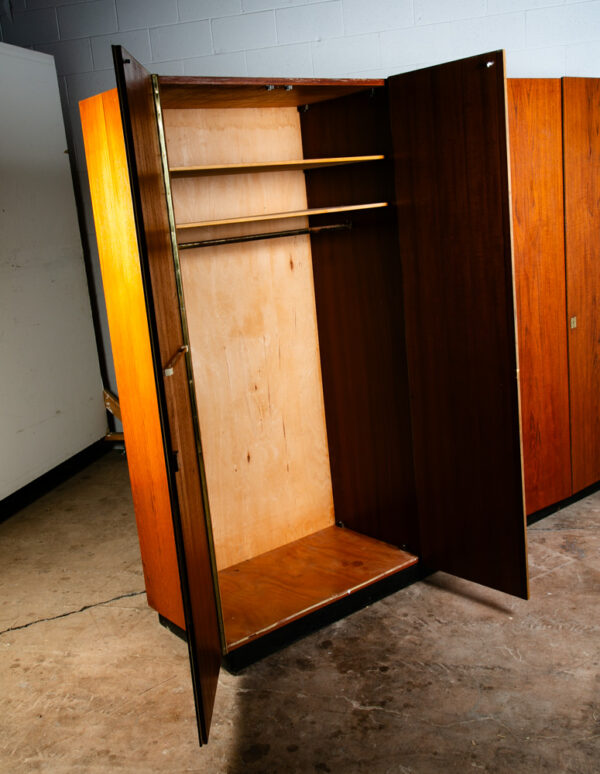 Mid Century Danish Closet Cabinet Armoire Teak Credenza Wardrobe German Locking - Image 7