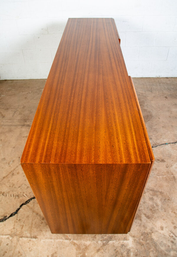 Mid Century Modern Credenza Dresser Brown Saltman Mahogany John Keal 20 Drawers - Image 4